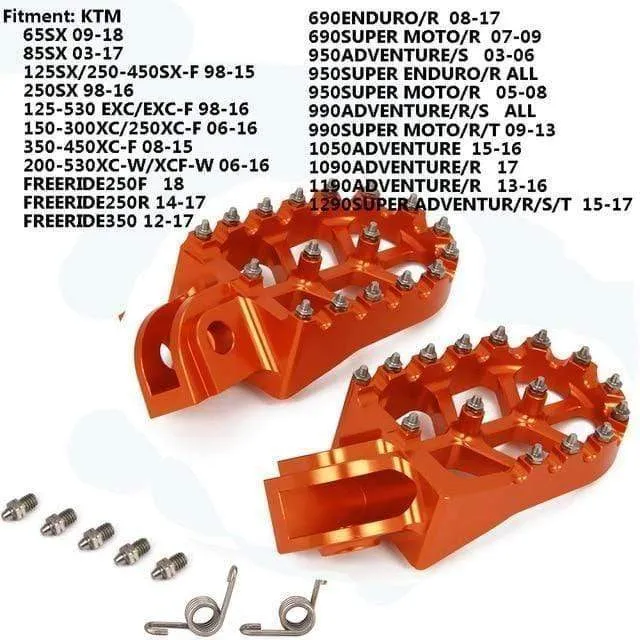 Fußrasten Fußrasten Fußrasten Pedale für KTM SX SXF EXC XC XCF XCW XCFW 65 85 125 150 200 -250 ADVENTURE