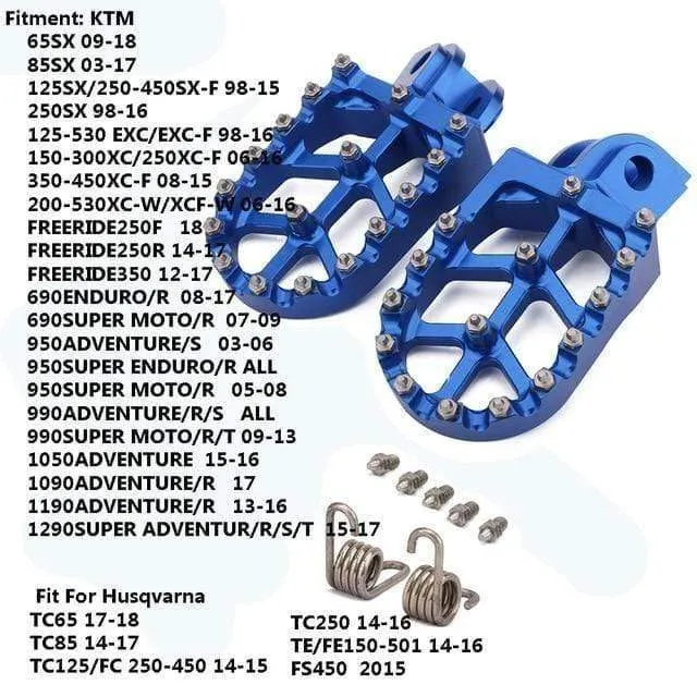 Fußrasten Fußrasten Fußrasten Pedale für KTM SX SXF EXC XC XCF XCW XCFW 65 85 125 150 200 -250 ADVENTURE
