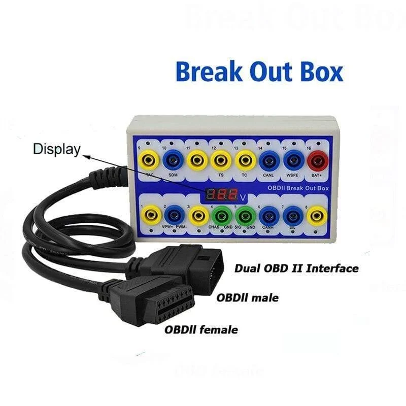 OBDII Protokoll Detektor Auto OBD Breakout Box Breakout Tool OBD2 Pin Out BOX
