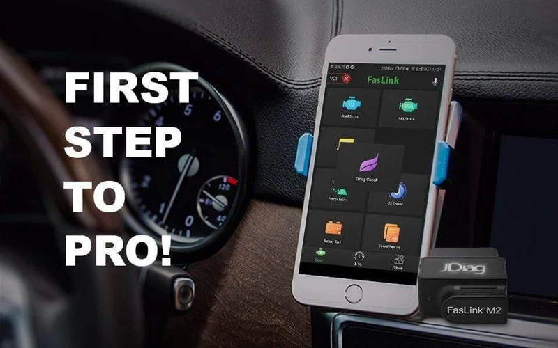 Faslink M2 Bluetooth 4.2 OBD2-Scanner, Motorprüfgerät, Lichtcodeleser, kompatibel mit iPhone, iOS und Android