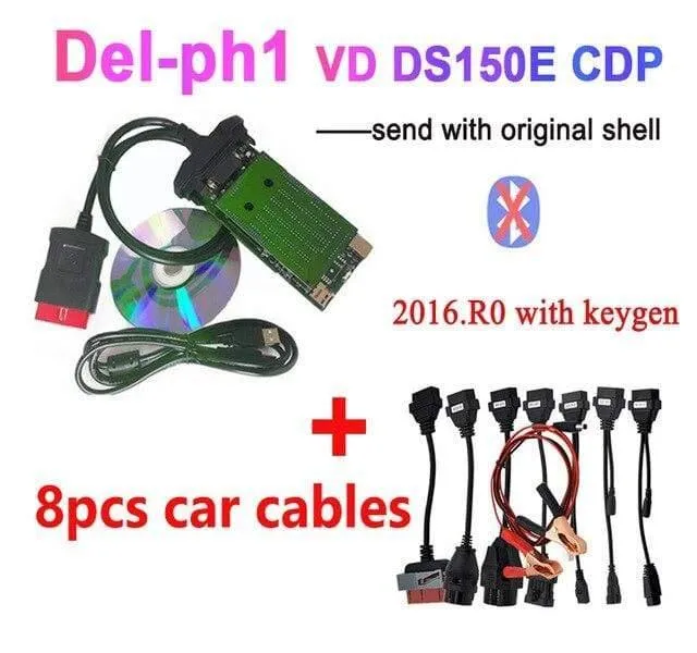 VCI vd ds150e cdp pro plus 2016.r0 mit keygen für delphis obd2 diagnose reparatur werkzeug led 3in1 Scanner für autos lkw