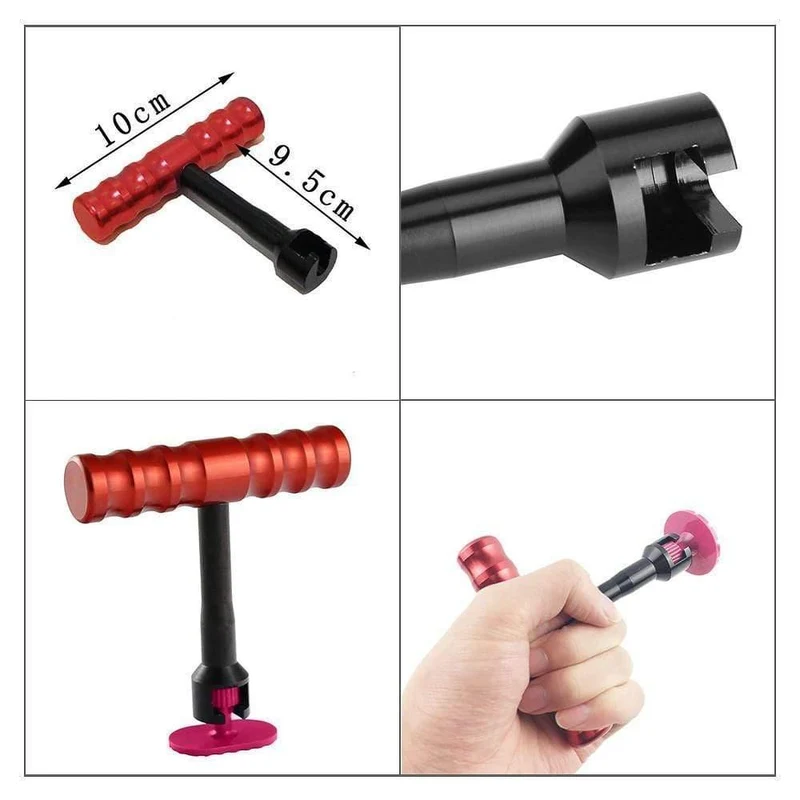 PDR-Tools Professioneller Dellenreparatur-Heber, Set zur Dellenentfernung für die Karosserie, Klebepistole und Sticks, Dellenreparatur ohne Lackierung, T-Stange-Abzieher