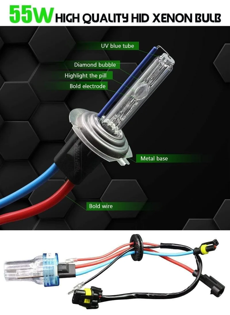 55W Auto Xenon Licht HID Kit Slim Ballast AC Birne Scheinwerfer Nebelscheinwerfer H1 H7 H8 H11 9005 HB3 3000K 4300K 6000K 8000K 12V