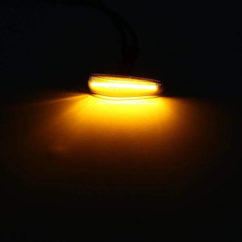 2-Teile Gelb Dynamisches LED-Fender-Seitenmarkierungs-Blinklicht Gelb 8351A001 Für Mistubish Lancer EVO X LED-Rauchlicht