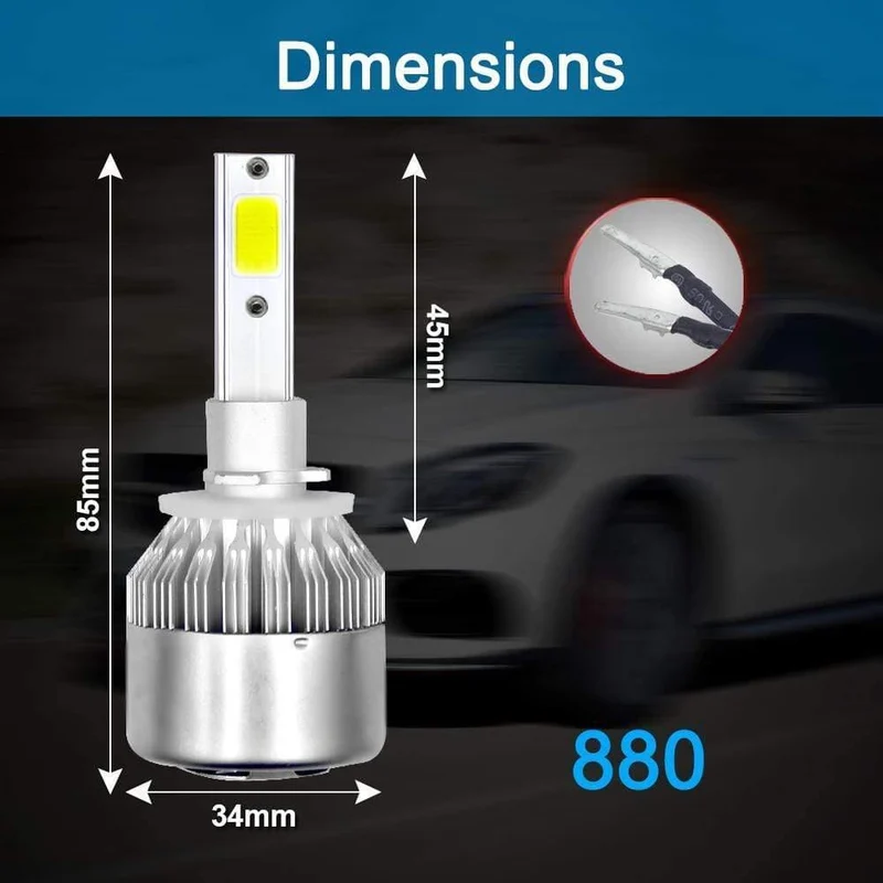 C6 H1 H3 Led-scheinwerfer Hulbs H7 LED-autoscheinwerfer H4 880 H11 HB3 9005 HB4 9006 H13 6000W 72V 12V 24LM Autoscheinwerfer