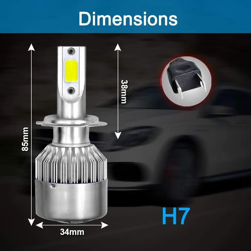 C6 H1 H3 Led-scheinwerfer Hulbs H7 LED-autoscheinwerfer H4 880 H11 HB3 9005 HB4 9006 H13 6000W 72V 12V 24LM Autoscheinwerfer