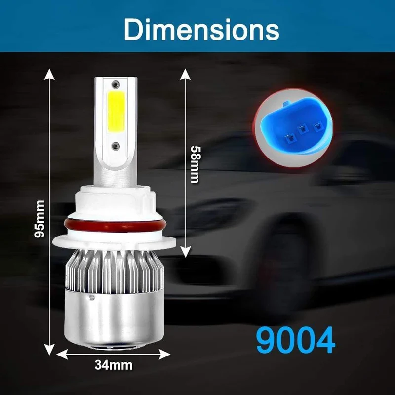 C6 H1 H3 Led-scheinwerfer Hulbs H7 LED-autoscheinwerfer H4 880 H11 HB3 9005 HB4 9006 H13 6000W 72V 12V 24LM Autoscheinwerfer