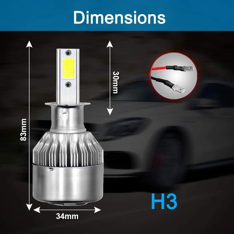 C6 H1 H3 Led-scheinwerfer Hulbs H7 LED-autoscheinwerfer H4 880 H11 HB3 9005 HB4 9006 H13 6000W 72V 12V 24LM Autoscheinwerfer
