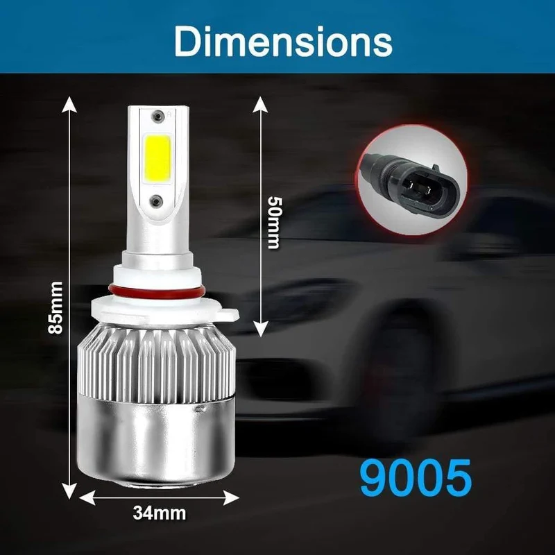 C6 H1 H3 Led-scheinwerfer Hulbs H7 LED-autoscheinwerfer H4 880 H11 HB3 9005 HB4 9006 H13 6000W 72V 12V 24LM Autoscheinwerfer