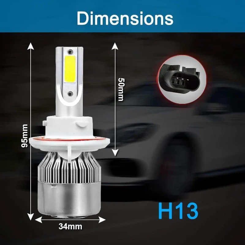 C6 H1 H3 Led-scheinwerfer Hulbs H7 LED-autoscheinwerfer H4 880 H11 HB3 9005 HB4 9006 H13 6000W 72V 12V 24LM Autoscheinwerfer