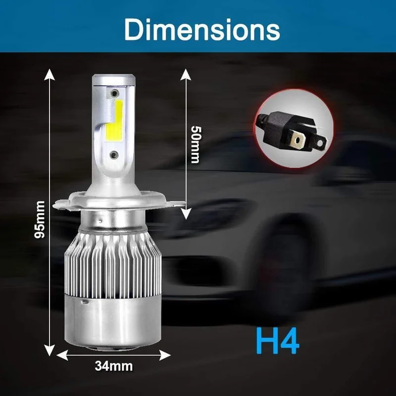 C6 H1 H3 Led-scheinwerfer Hulbs H7 LED-autoscheinwerfer H4 880 H11 HB3 9005 HB4 9006 H13 6000W 72V 12V 24LM Autoscheinwerfer