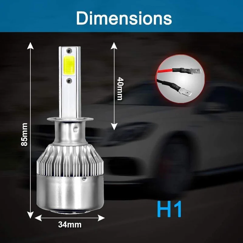 C6 H1 H3 Led-scheinwerfer Hulbs H7 LED-autoscheinwerfer H4 880 H11 HB3 9005 HB4 9006 H13 6000W 72V 12V 24LM Autoscheinwerfer