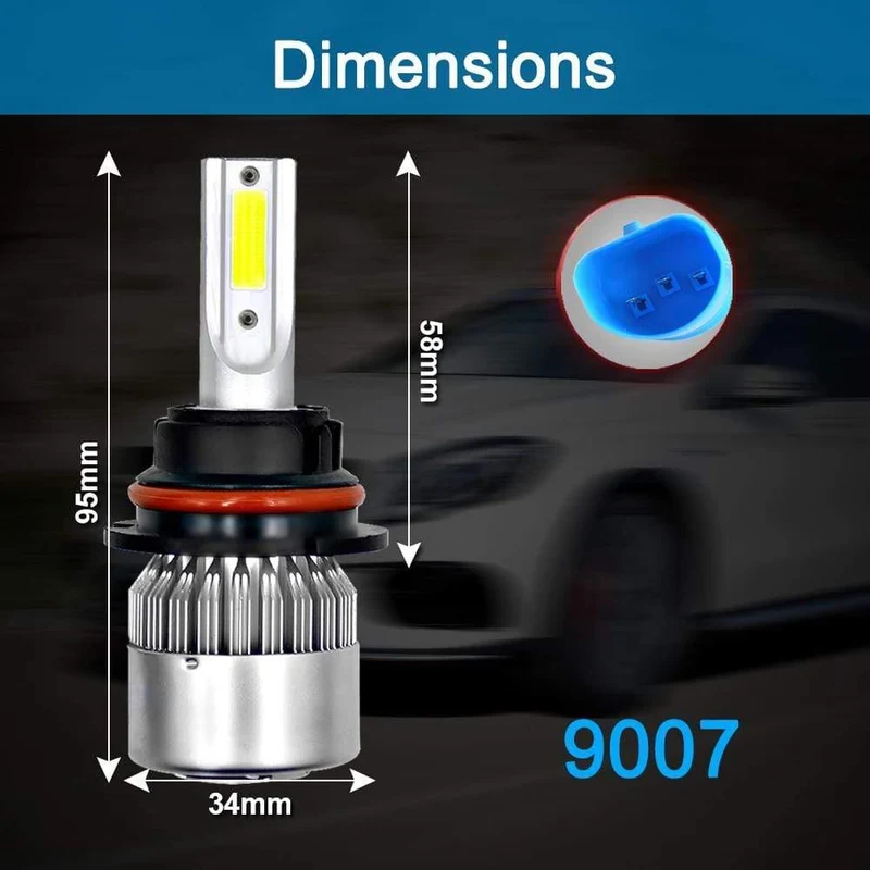 C6 H1 H3 Led-scheinwerfer Hulbs H7 LED-autoscheinwerfer H4 880 H11 HB3 9005 HB4 9006 H13 6000W 72V 12V 24LM Autoscheinwerfer