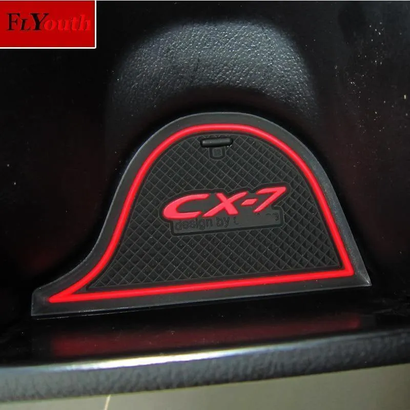 16pcs / set 3D Gummimatte Rutschfeste Innen Cup Pad Türnut Matte Für Mazda CX-7 CX7 CX 7 Auto tür matte Auto Zubehör Styling
