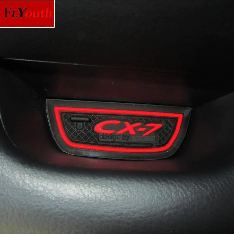 16pcs / set 3D Gummimatte Rutschfeste Innen Cup Pad Türnut Matte Für Mazda CX-7 CX7 CX 7 Auto tür matte Auto Zubehör Styling