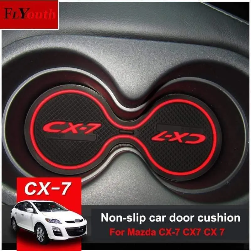 16pcs / set 3D Gummimatte Rutschfeste Innen Cup Pad Türnut Matte Für Mazda CX-7 CX7 CX 7 Auto tür matte Auto Zubehör Styling