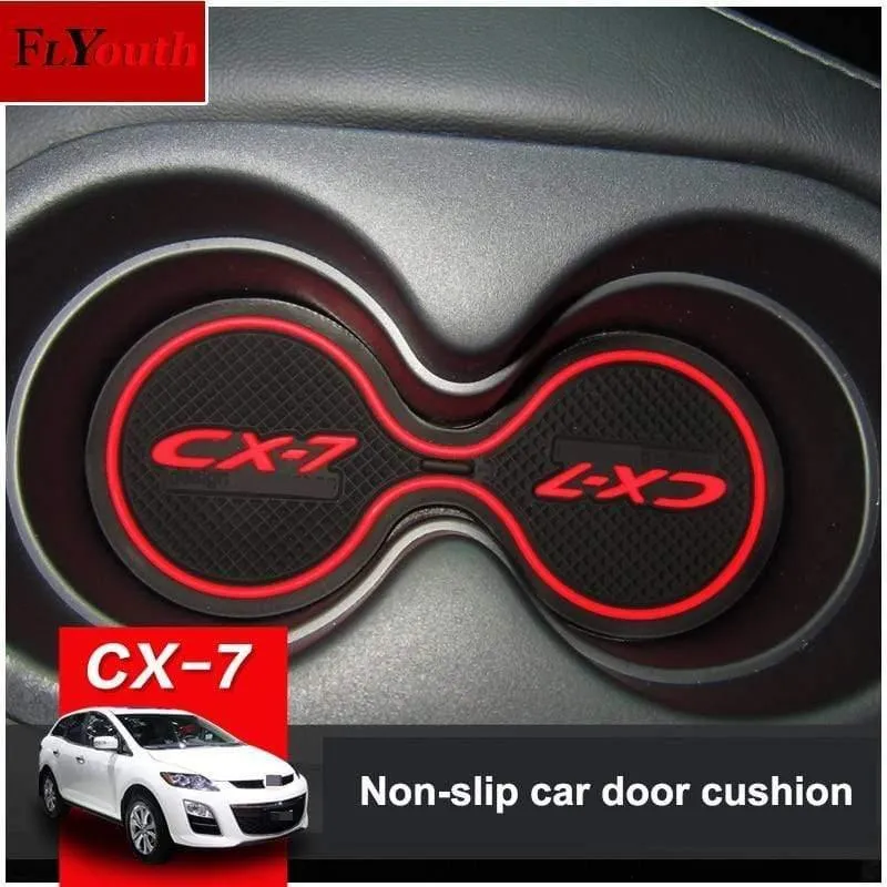 16pcs / set 3D Gummimatte Rutschfeste Innen Cup Pad Türnut Matte Für Mazda CX-7 CX7 CX 7 Auto tür matte Auto Zubehör Styling