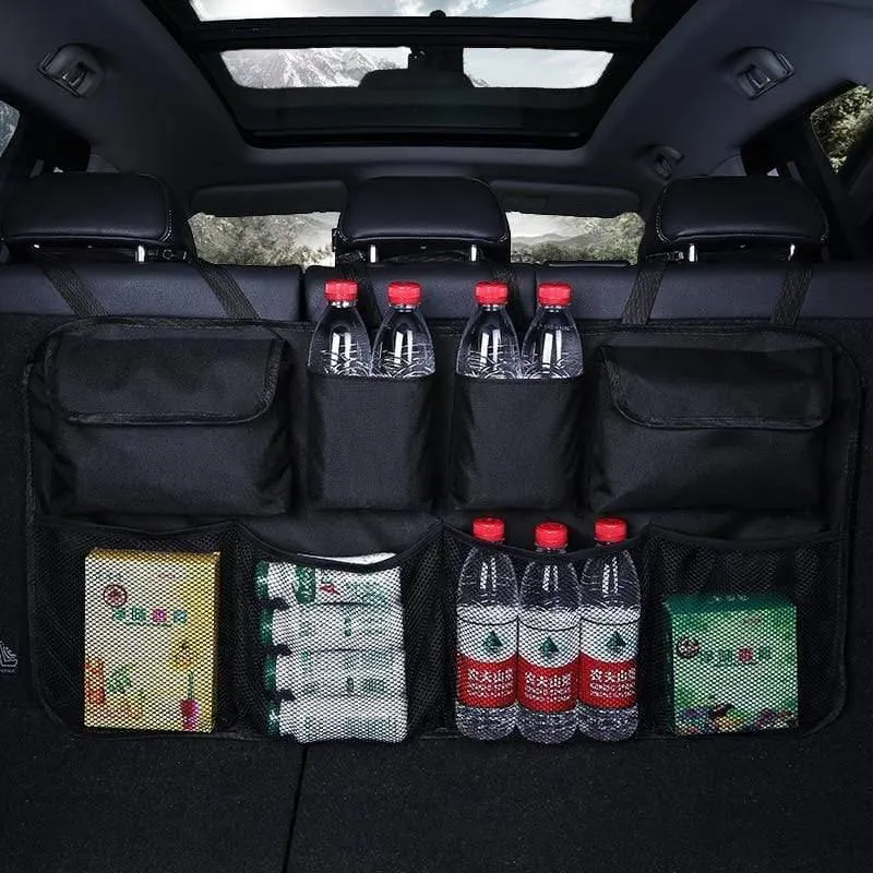 Auto Hinten Sitz Zurück Lagerung Tasche Multi Hängende Netze Tasche Trunk Bag Organizer Auto Verstauen Aufräumen Innen Zubehör Liefert