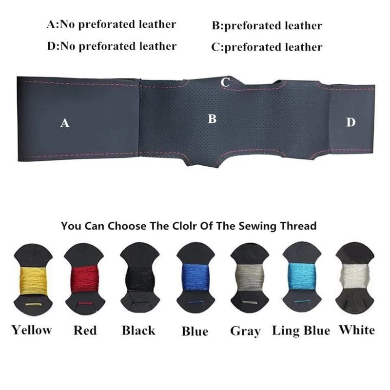 Schwarze Kunstleder-Lenkradabdeckung für Opel Zafira A 1999-2005 Buick Sail Opel Astra GH 1998-2007 Radabdeckung