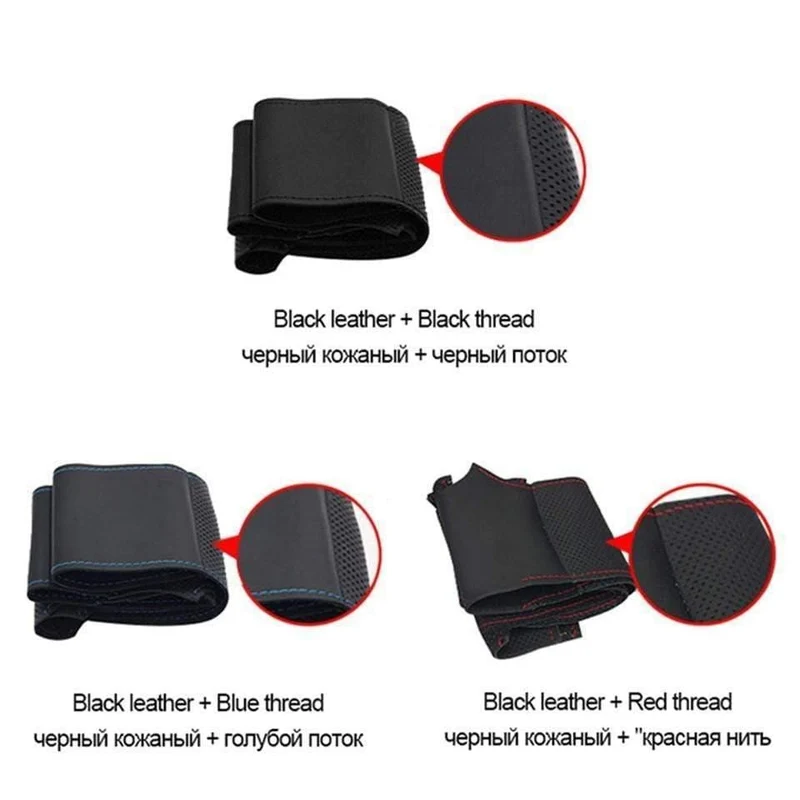 Schwarze Kunstleder-Lenkradabdeckung für Opel Zafira A 1999-2005 Buick Sail Opel Astra GH 1998-2007 Radabdeckung