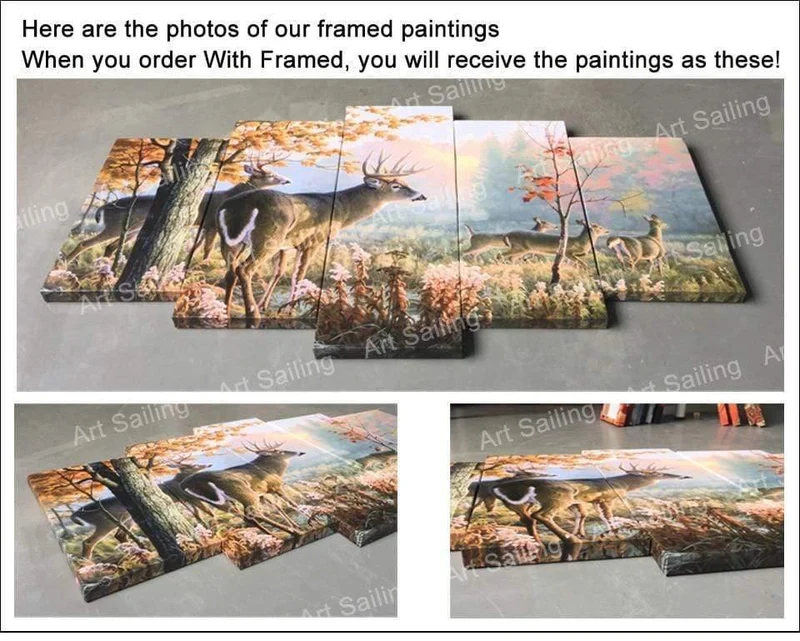 HD Gedruckt 5 Stück Leinwand Kunst Verzauberten Baum Landschaft Malerei Wandbilder für Wohnzimmer Wohnkultur NY-7632B