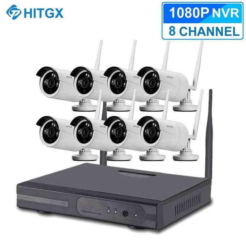 Videoüberwachungskamerasystem Wireless CCTV-Kit 1080P IP NVR-Kit IP-Kamera Outdoor-Sicherheitssystem Videoüberwachungskit