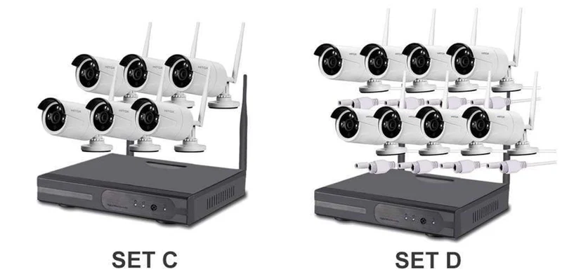 Videoüberwachungskamerasystem Wireless CCTV-Kit 1080P IP NVR-Kit IP-Kamera Outdoor-Sicherheitssystem Videoüberwachungskit