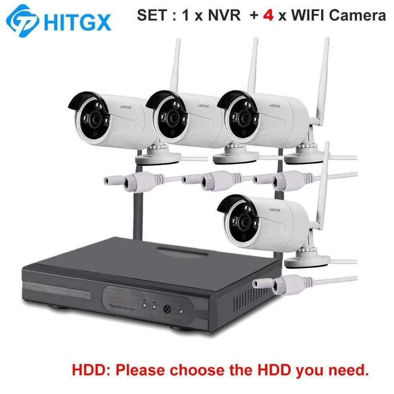 Videoüberwachungskamerasystem Wireless CCTV-Kit 1080P IP NVR-Kit IP-Kamera Outdoor-Sicherheitssystem Videoüberwachungskit