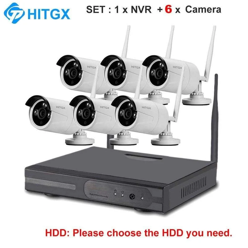 Videoüberwachungskamerasystem Wireless CCTV-Kit 1080P IP NVR-Kit IP-Kamera Outdoor-Sicherheitssystem Videoüberwachungskit