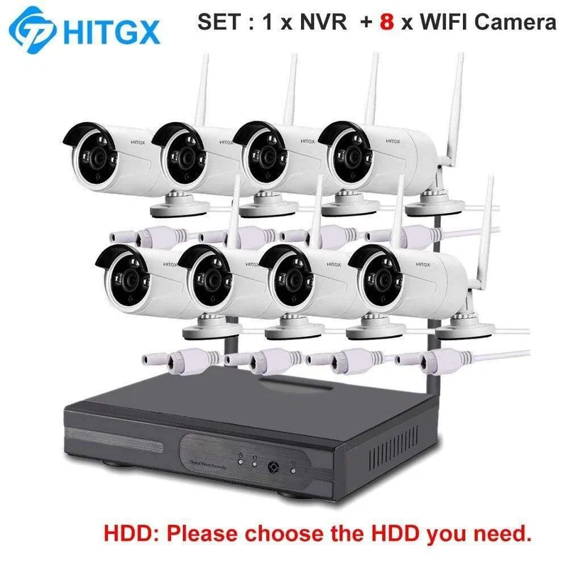Videoüberwachungskamerasystem Wireless CCTV-Kit 1080P IP NVR-Kit IP-Kamera Outdoor-Sicherheitssystem Videoüberwachungskit