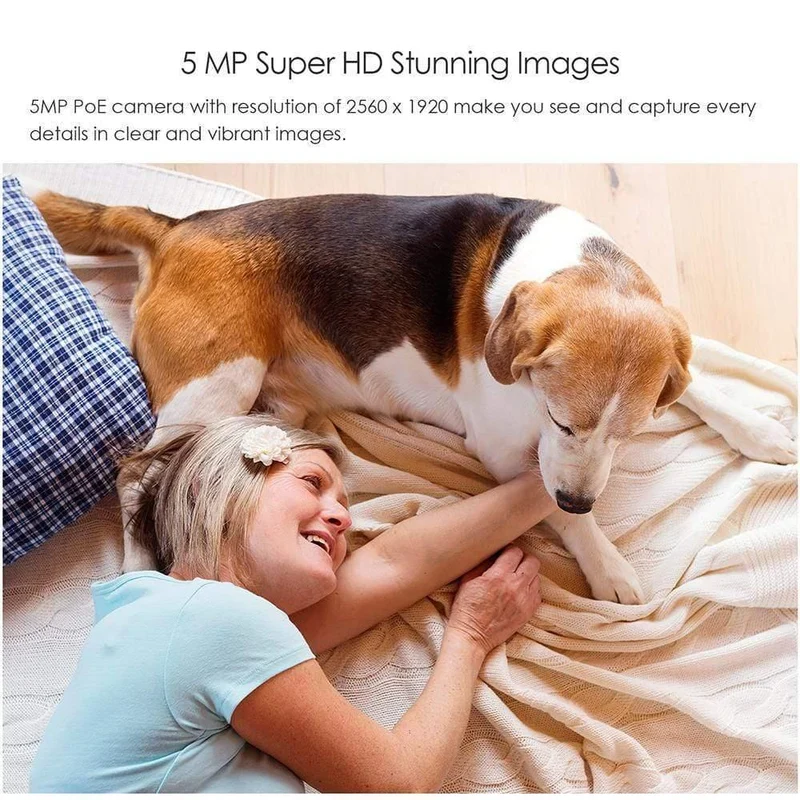 Überwachungskamera-System-Kit 4PCS 5MP HD IP-Kamera für den Außenbereich Wasserdichte CCTV-Videoüberwachung NVR-Set 1TB