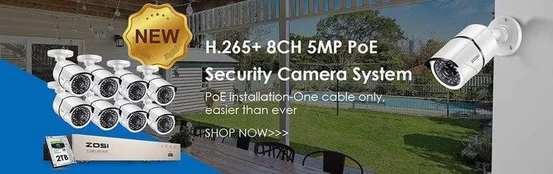 Überwachungskamera-System-Kit 4PCS 5MP HD IP-Kamera für den Außenbereich Wasserdichte CCTV-Videoüberwachung NVR-Set 1TB