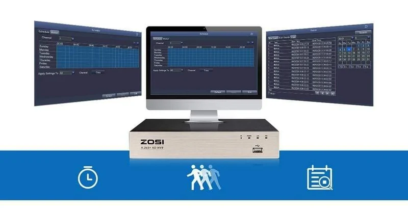 Überwachungskamera-System-Kit 4PCS 5MP HD IP-Kamera für den Außenbereich Wasserdichte CCTV-Videoüberwachung NVR-Set 1TB