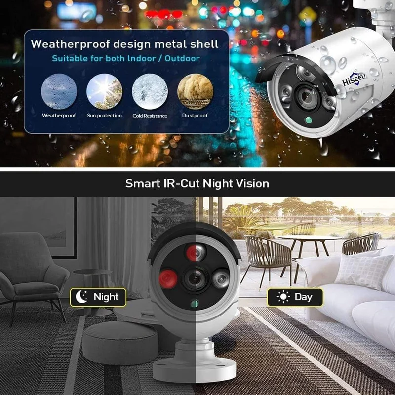 CCTV-System 8ch HD Wireless NVR-Kit 3TB HDD Outdoor IR Nachtsicht IP Wifi Kamera Sicherheitssystem Überwachung Hiseeu