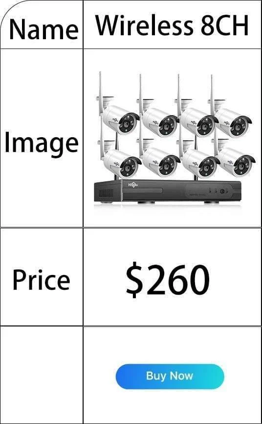 CCTV-System 8ch HD Wireless NVR-Kit 3TB HDD Outdoor IR Nachtsicht IP Wifi Kamera Sicherheitssystem Überwachung Hiseeu