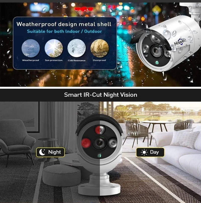CCTV-System 8ch HD Wireless NVR-Kit 3TB HDD Outdoor IR Nachtsicht IP Wifi Kamera Sicherheitssystem Überwachung Hiseeu