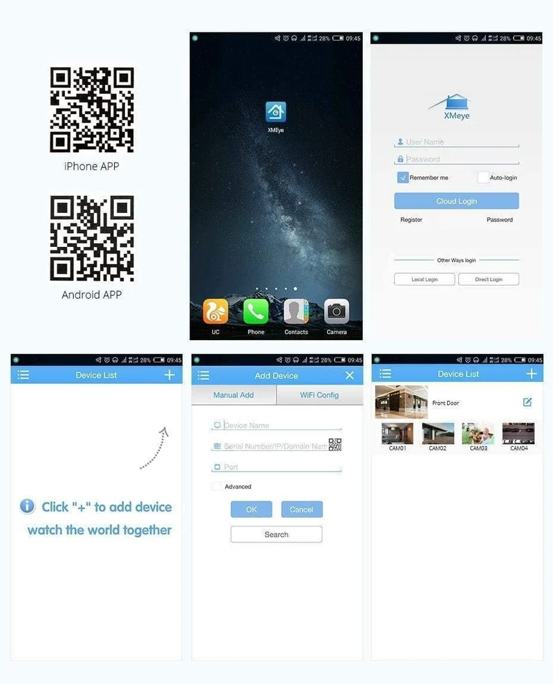 Outdoor-Kamera CCTV-Videoüberwachungsset Home Security Camera System App anzeigen