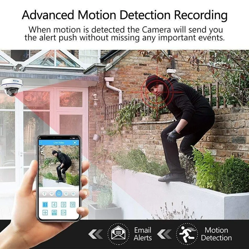 Kit Überwachungskamerasystem 2.0MP HD Dome CCTV POE Kamera IR Nachtsicht Videoüberwachungsset