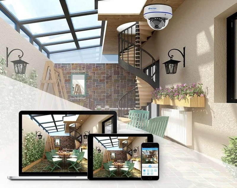Kit Überwachungskamerasystem 2.0MP HD Dome CCTV POE Kamera IR Nachtsicht Videoüberwachungsset