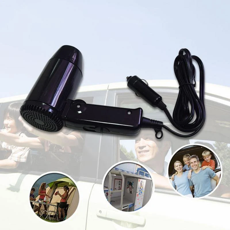 12V Portable Caravan Folding Fön Auto Haar Super Auto Travel Fön Schnelltrocknend für Wohnmobil-Boote