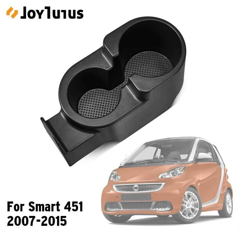Getränkehalter fürs Auto, Becherhalterung, Mittelkonsole, doppelter tiefer Becherhalter für Smart Fortwo 451 2007-2015, Auto-Flaschen-Organizer