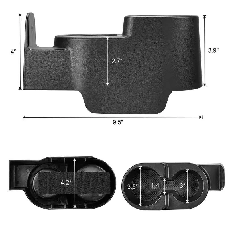 Getränkehalter fürs Auto, Becherhalterung, Mittelkonsole, doppelter tiefer Becherhalter für Smart Fortwo 451 2007-2015, Auto-Flaschen-Organizer