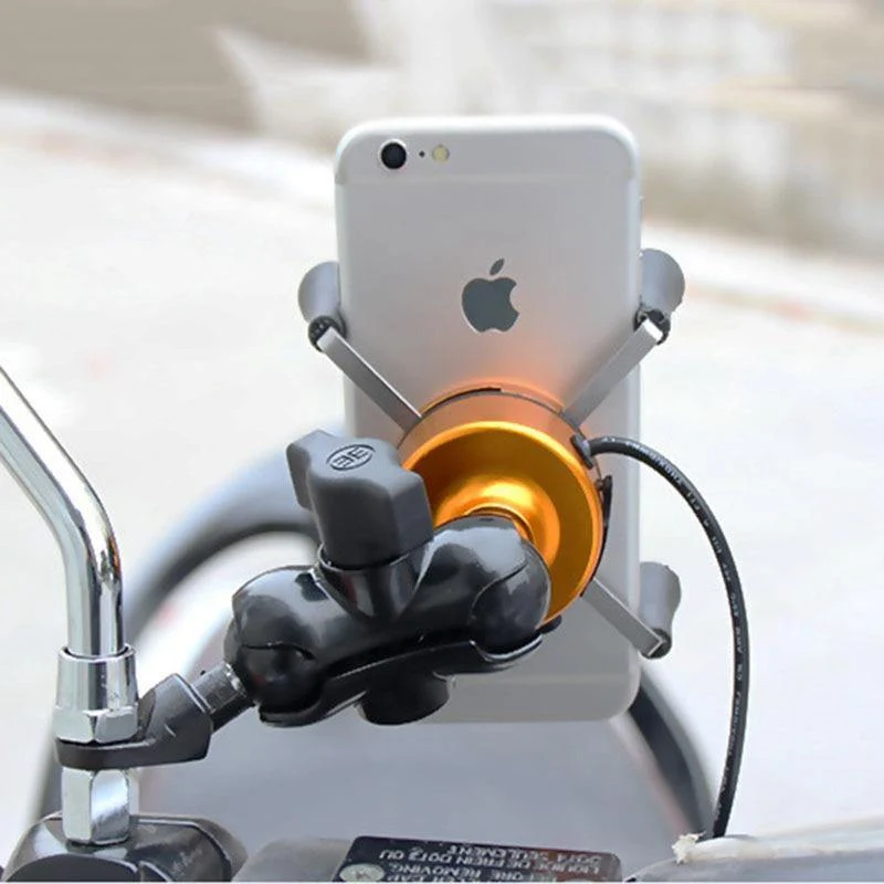 2in1 USB Universal Aufladbare Motorrad Telefon Halter 360 Motorrad lenker Rotierenden Halterung Mobile Rückspiegel Telefon Stehen