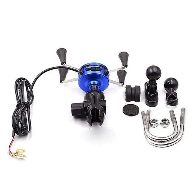 2in1 USB Universal Aufladbare Motorrad Telefon Halter 360 Motorrad lenker Rotierenden Halterung Mobile Rückspiegel Telefon Stehen
