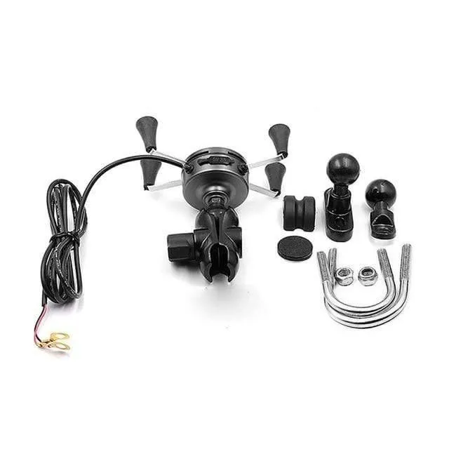2in1 USB Universal Aufladbare Motorrad Telefon Halter 360 Motorrad lenker Rotierenden Halterung Mobile Rückspiegel Telefon Stehen