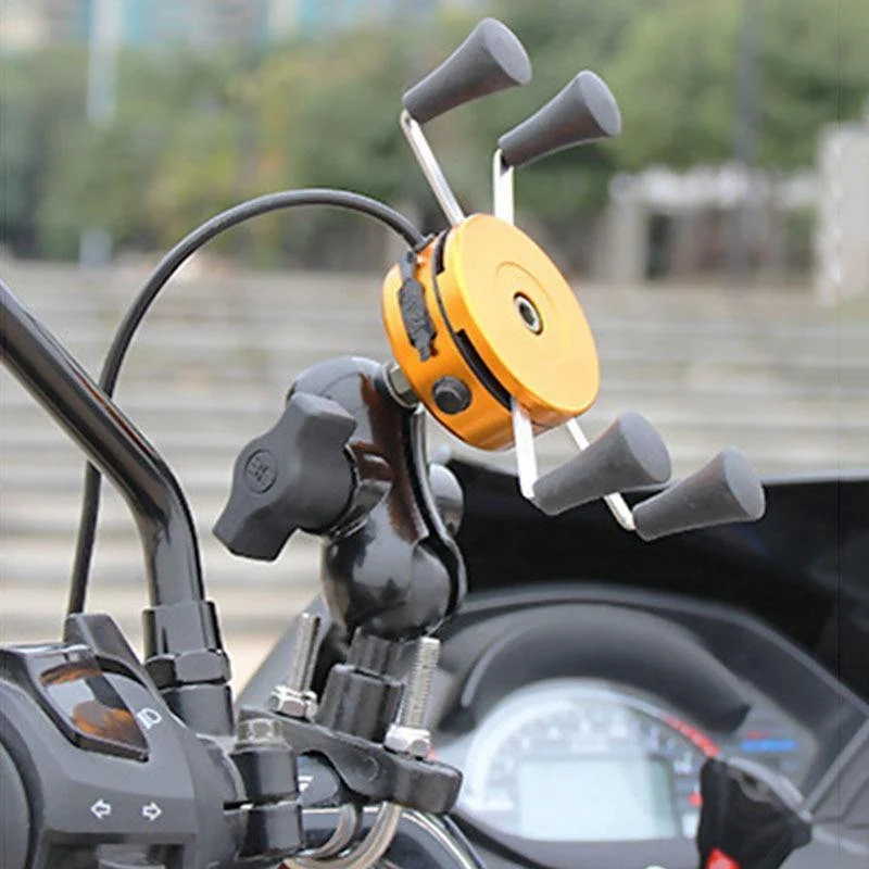 2in1 USB Universal Aufladbare Motorrad Telefon Halter 360 Motorrad lenker Rotierenden Halterung Mobile Rückspiegel Telefon Stehen