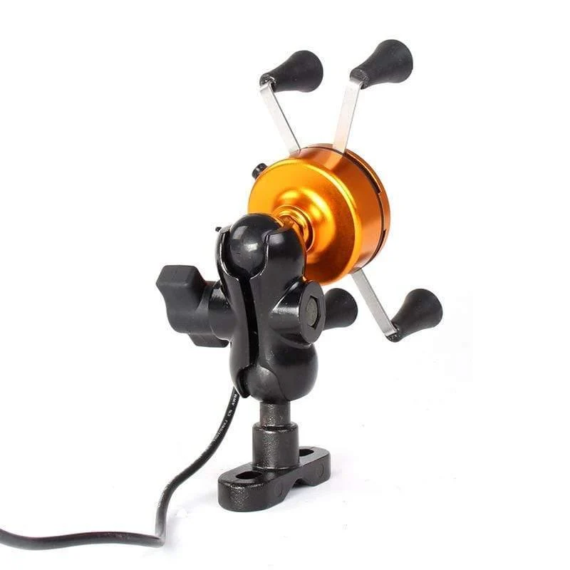 2in1 USB Universal Aufladbare Motorrad Telefon Halter 360 Motorrad lenker Rotierenden Halterung Mobile Rückspiegel Telefon Stehen
