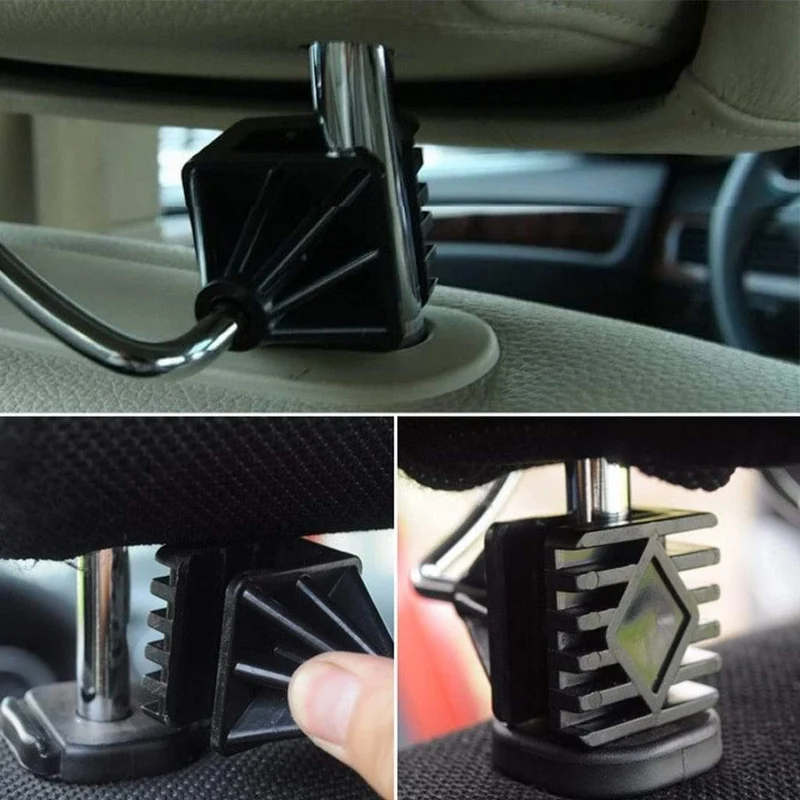 1 Stücke Chrom Metall Autositz Kopfstütze Garderobe Jacke Anzug Kleiderbügel
