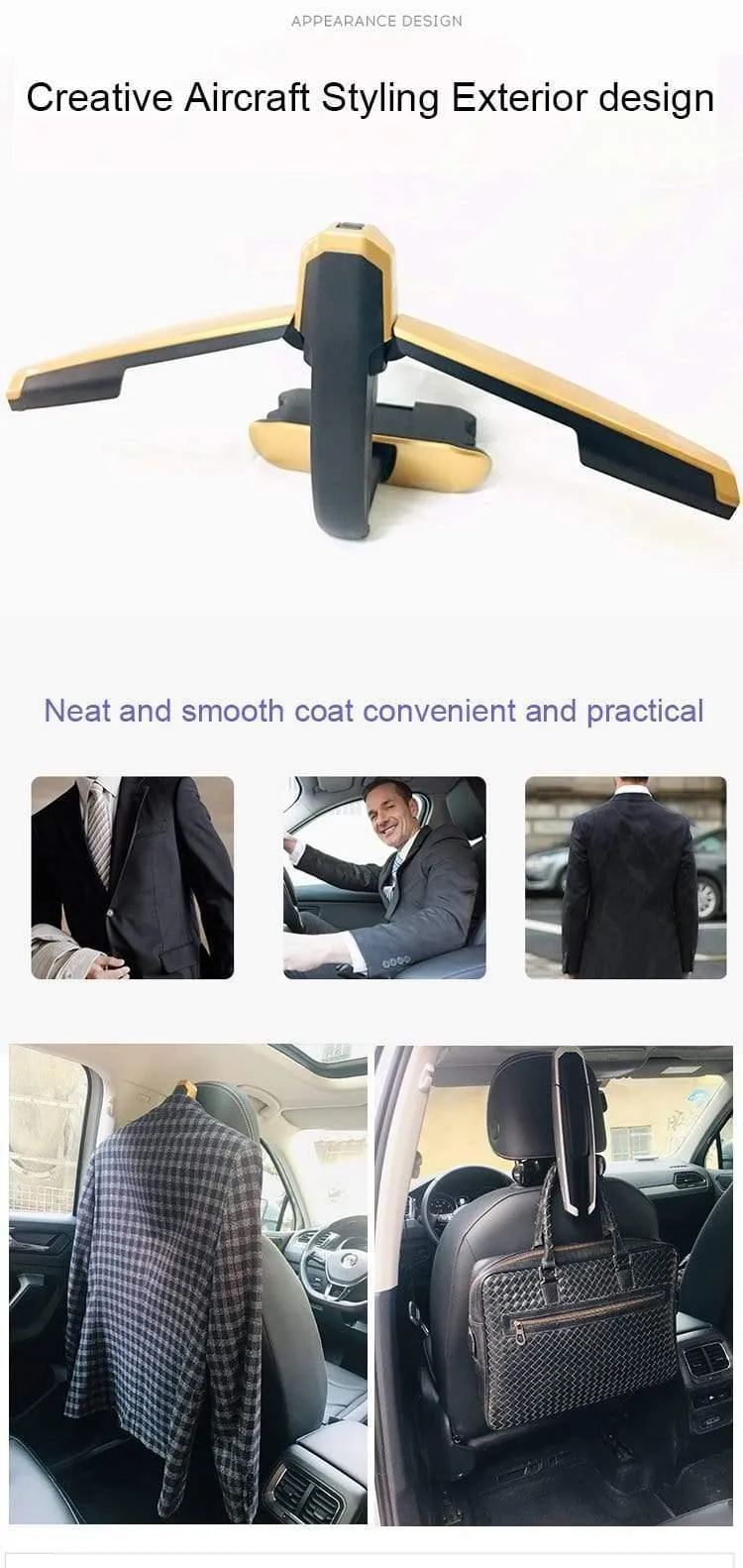 Auto Kleiderbügel Mutifunction Autositz Zurück Clip Kleidung Anzug Jacke Slip Hanger Folding Fahrzeug Verschluss Rücksitz Kleiderbügel