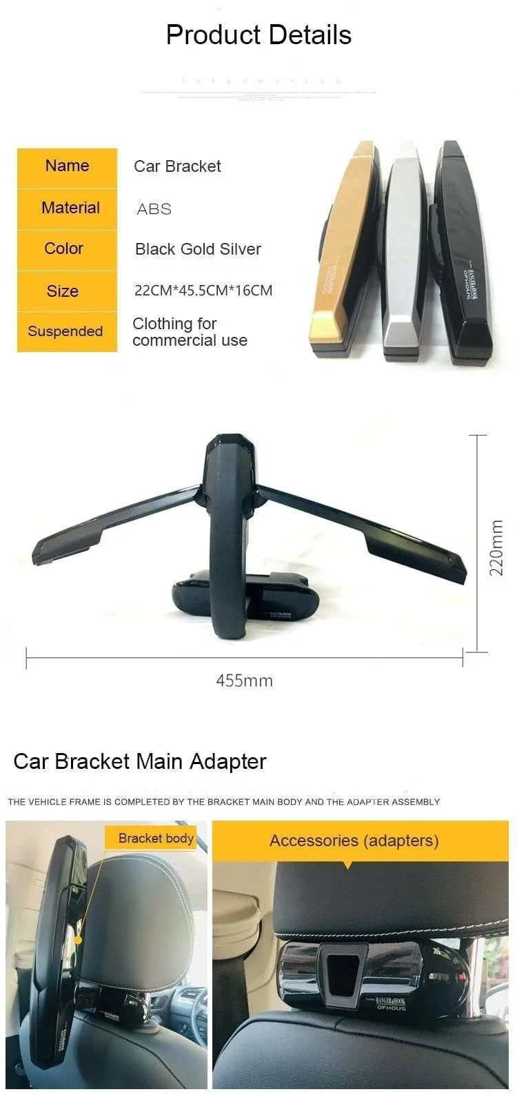 Auto Kleiderbügel Mutifunction Autositz Zurück Clip Kleidung Anzug Jacke Slip Hanger Folding Fahrzeug Verschluss Rücksitz Kleiderbügel